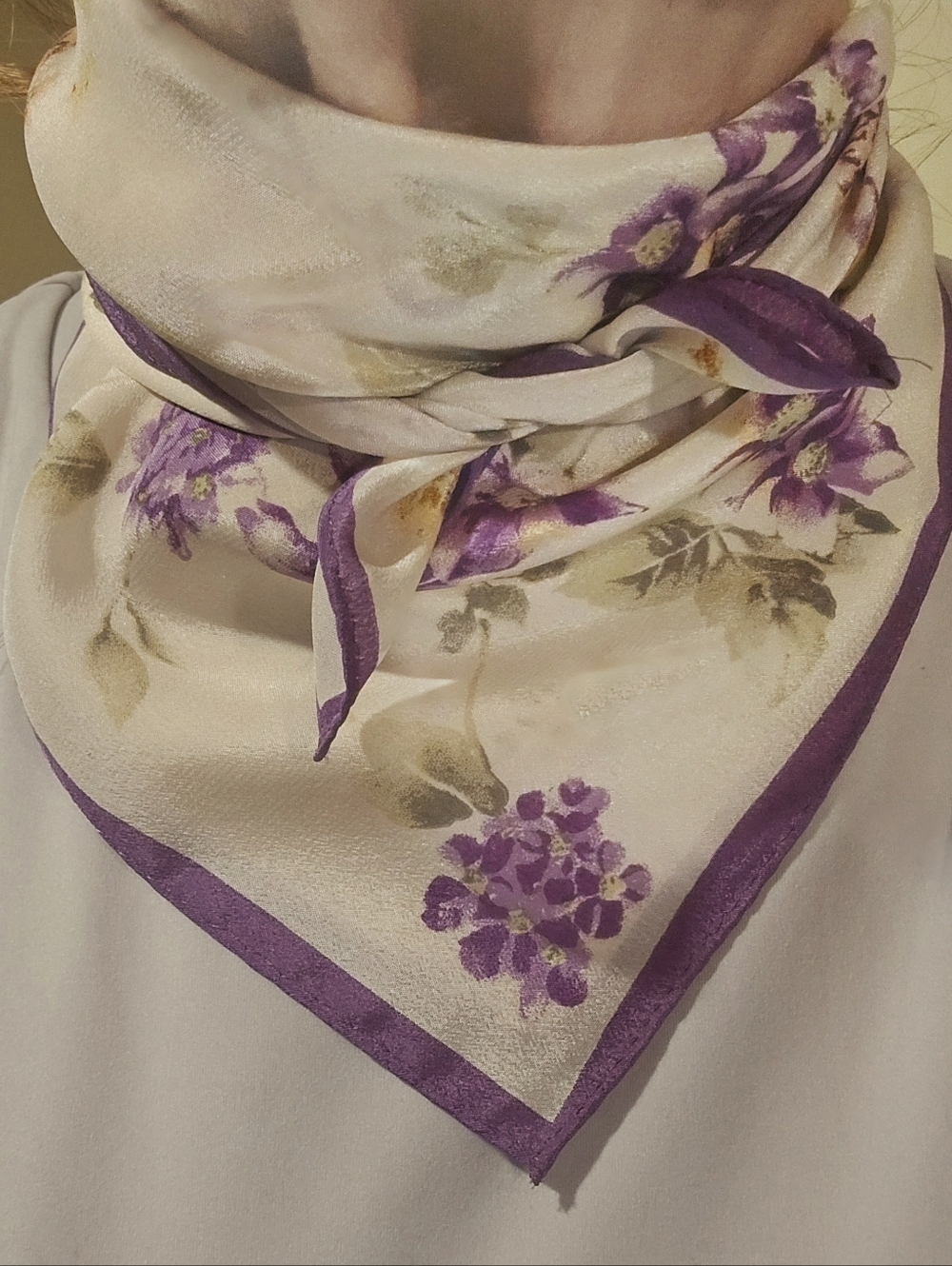 Talbots 100% Silk Chiffon 20x20 Square Scarf